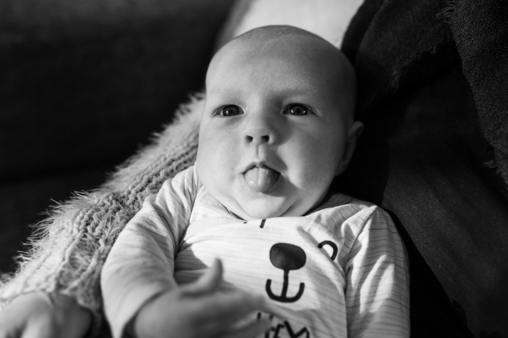 Baby tijdens newborn shoot